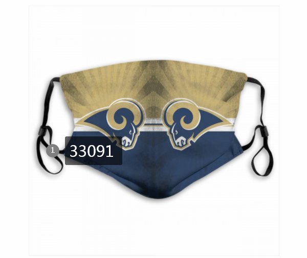 New 2021 NFL Los Angeles Rams #19 Dust mask with filter->nfl dust mask->Sports Accessory